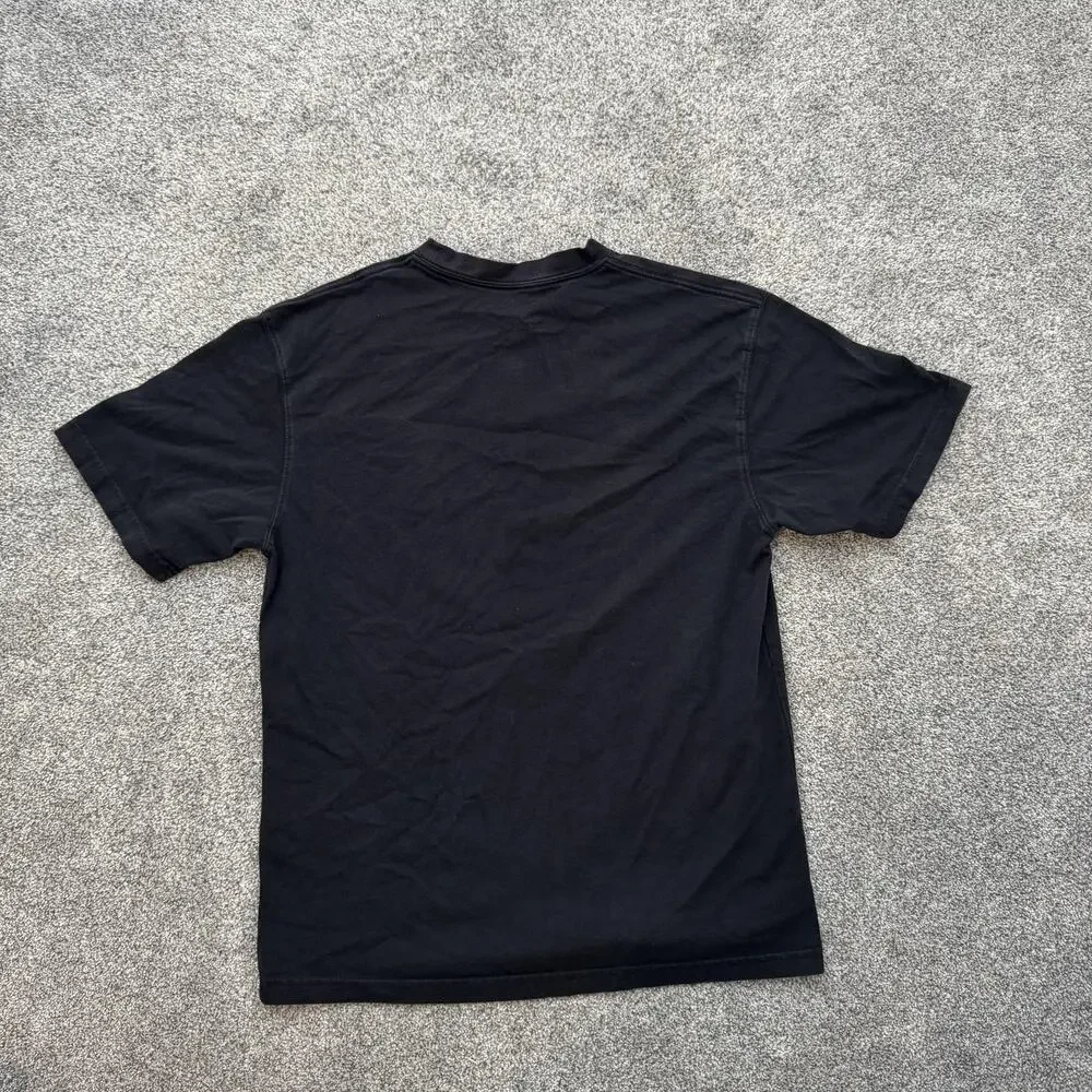 Reebok Shirt Mens Large Black Logo Athletic Crewneck Classic Casual Tee T-Shirt - Picture 5 of 6
